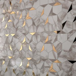 Gold Hex Gris-Calacatta