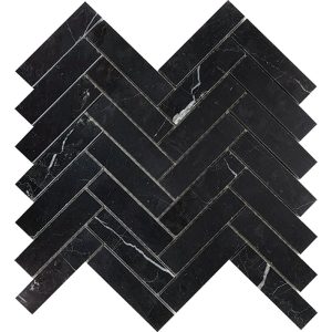 Nero Marquina Long Herringbone