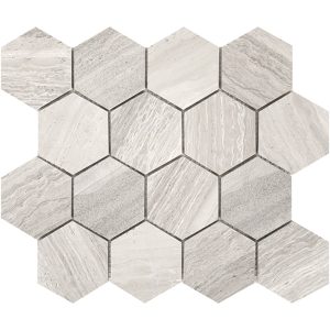 Wood Grey Light Large Hexagon